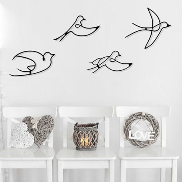 dekoratives Wandaccessoire aus Metall, 'Hope', Schwarz