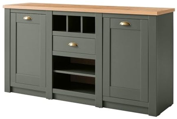 Sideboard Norwich in grün und Eiche 145 cm