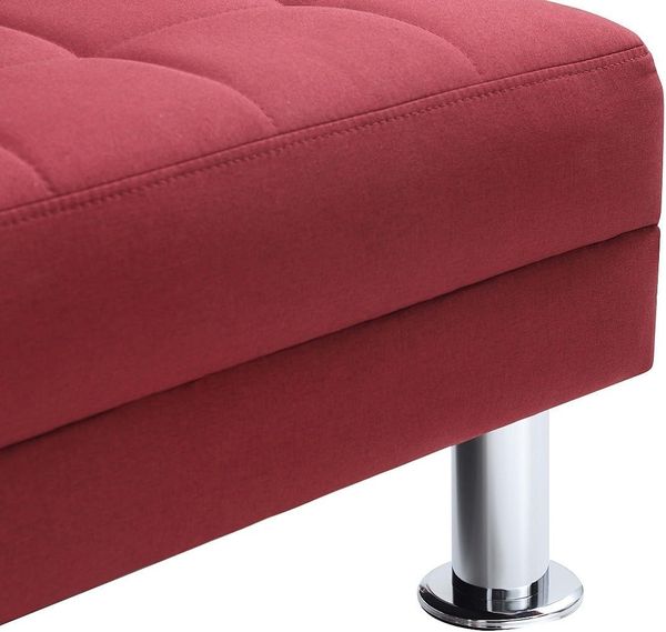 Vente-unique - WILLIS Sofa Stoff Rot - B 173 cm x H 79 cm x L 290 cm Bild 7