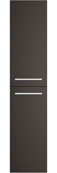 Sieper I Libato Hochschrank für Badezimmer 35x160 cm, hängend viel Stauraum Schmaler Badschrank I Anthrazit Hochglanz