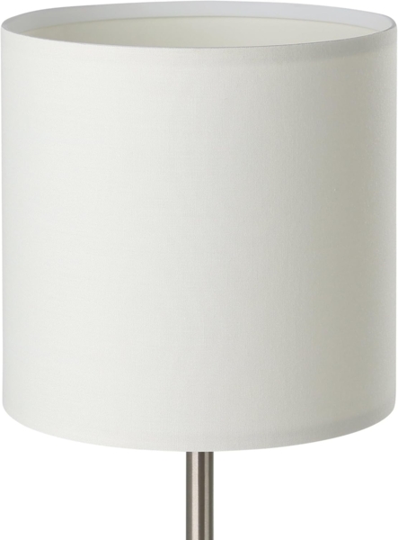 Eglo 31594 Tischlampe PASTERI nickel-matt, Textil weiss E27 max. 1X60W H:40cm Ø18cm mit Kabelschalter Bild 5