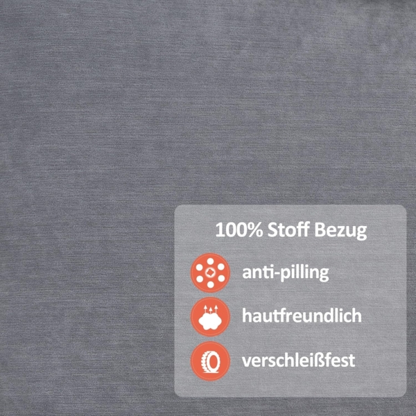 M MCombo Relaxsessel Fernsehsessel mit Liegefunktion Manuell, Massagesessel mit Wärmefunktion, TV Sessel mit Wippfunktion & Drehfunktion, 270° Drehbar, 7013 (Hellgrau) Bild 8