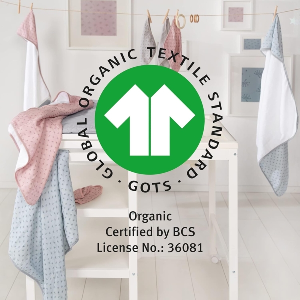 roba Geschenkset 'Lil Planet' - Handtuch, Waschlappen, Schmusetuch & Decke - GOTS & Oeko Tex - Grau Bild 11