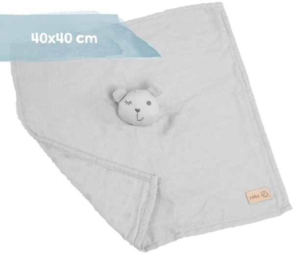 roba Geschenkset 'Lil Planet' - Handtuch, Waschlappen, Schmusetuch & Decke - GOTS & Oeko Tex - Grau Bild 6