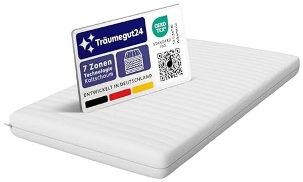 Träumegut24 AquaFlex 7-Zonen Kaltschaummatratze | Ergonomische Matratze | Härtegrad H2 & H3 | ÖkoTex Zertifiziert | Rollmatratze (19cm, 120x200 cm)