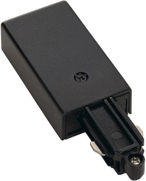 SLV Einspeiser für 1-Phasen HV-Stromschiene, schwarz, Erde rechts - 1 Phasen Stromschienen 230V