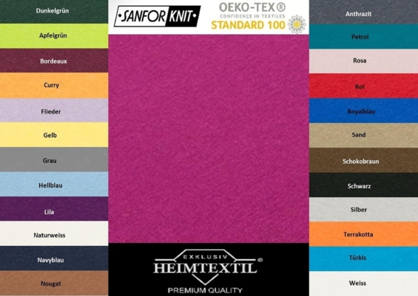 Jersey Spannbettlaken Premium Marke 140 - 160 x 200 cm Pink