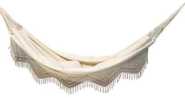 Tuchhängematte Brasil Comfort Premium Natur Makramee
