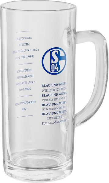 FC Schalke 04 Bierkrug Bierkrug Bau & Weiß, 1-tlg, Glas