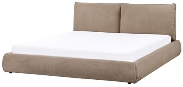 Wasserbett Bouclé VINAY 180 x 200 cm Braun