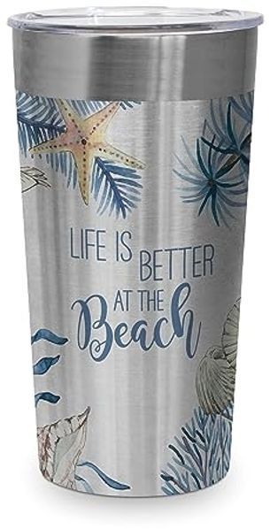 PPD Ocean Life is better Steel Travel Mug, Thermobecher, Coffee To Go, Thermo Becher, Isobecher, 430 ml, 604390