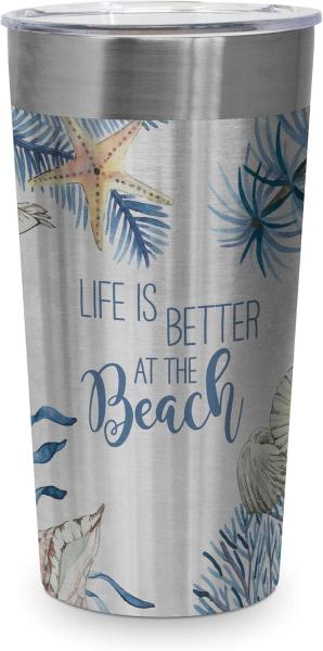 PPD Ocean Life is better Steel Travel Mug, Thermobecher, Coffee To Go, Thermo Becher, Isobecher, 430 ml, 604390