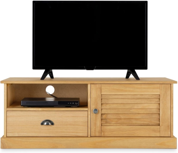 IDIMEX Lowboard VENETA, Tv Lowboard mit 1 Tür & 1 Schublade aus Kiefer Massivholz natur