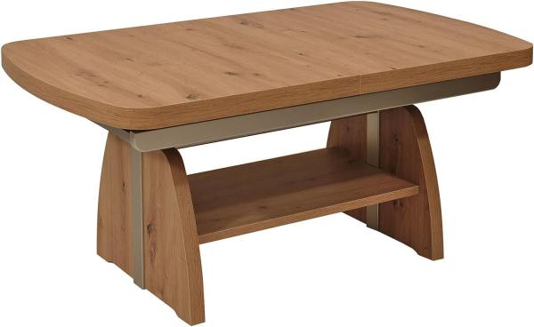 Funktionstisch ausziehbar Cassy 125(165, 205, 245) x 75 x 55-74 Couchtisch Wildeiche 16162