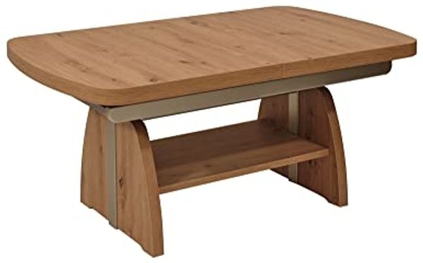 Funktionstisch ausziehbar Cassy 125(165, 205, 245) x 75 x 55-74 Couchtisch Wildeiche 16162