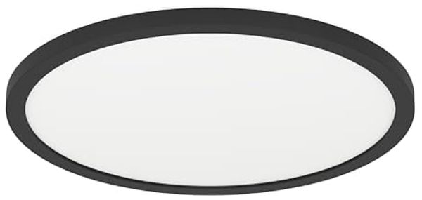 Eglo LED Deckenleuchte Minerario schwarz weiß Ø 30 cm warmweiß IP54
