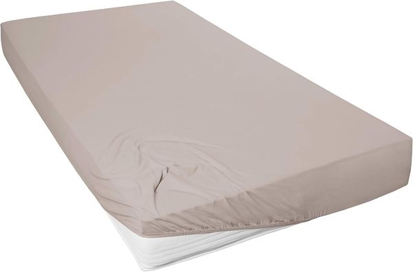 Vario Jersey-Spannbetttuch kiesel, 100 x 200 cm