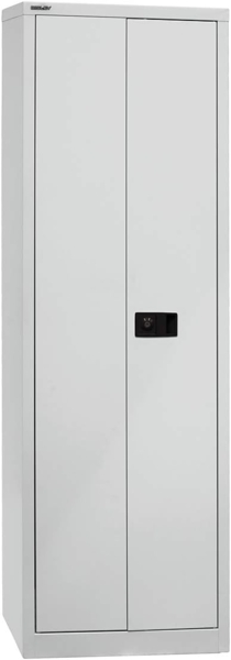 Bisley 'Universal' Flügeltürenschrank, Schwarz, 195 x 40 x 60 cm, 4 Fachböden Bild 6