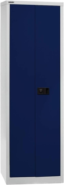 Bisley 'Universal' Flügeltürenschrank, Schwarz, 195 x 40 x 60 cm, 4 Fachböden Bild 7