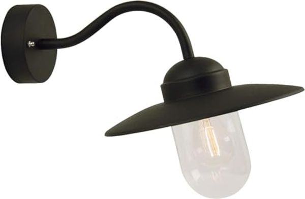 Wandanbauleuchte 60W schwarz Anbauleuchte Lampen Leuchten Wandlampe Beleuchtung
