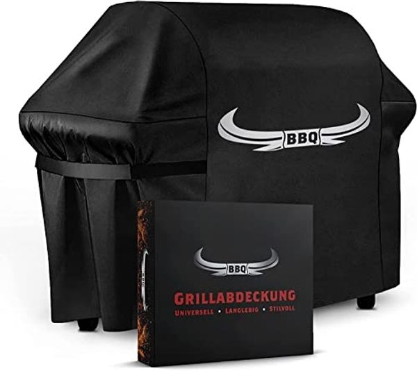Amandi Grill-Schutzhülle BBQ Grillabdeckung wetterfest - [122cm x 61cm x 147cm] (Premium Oxford-Gewebe & Klettverschluss), Schutzhülle für Gas-, Elektro- & Holzkohlegrills