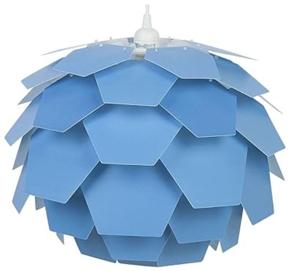 'Segre' Hängeleuchte Blau Blumenform Zapfen Kinderzimmer Beleuchtung Modernes Design