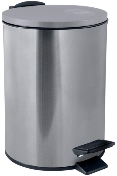 Spirella Kosmetikeimer 3 Liter Edelstahl mit Absenkautomatik und Inneneimer "Adelar" Badezimmer Mülleimer Softclose Abfalleimer Silber