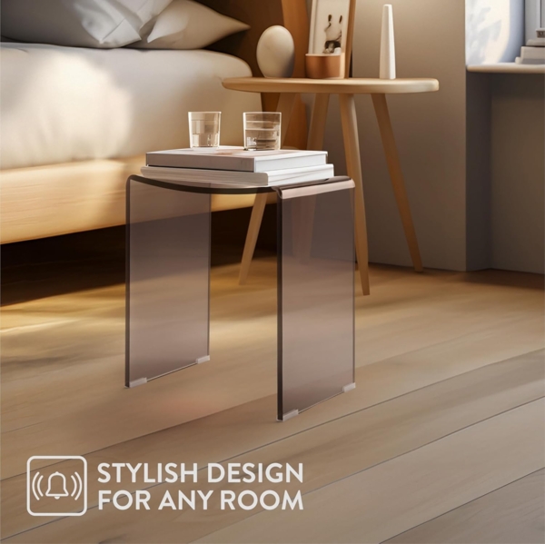 Navaris Fußhocker Duschhocker aus Acryl 43,5x37x28cm - Badhocker Badezimmer Stuhl (1 St) Bild 7