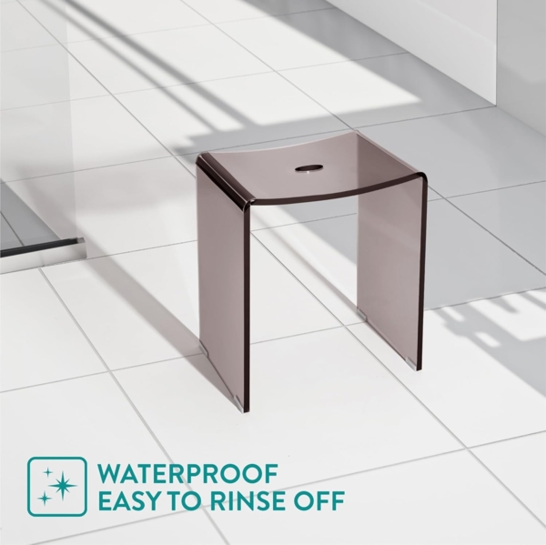 Navaris Fußhocker Duschhocker aus Acryl 43,5x37x28cm - Badhocker Badezimmer Stuhl (1 St) Bild 6