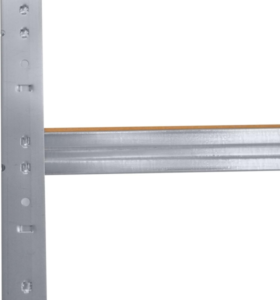 shelfplaza HOME 100x90x40 cm Schwerlastregal in grau-verzinkt mit 3 Böden und 175 kg Traglast pro Boden Bild 4