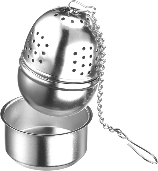 WESTMARK Teesieb Ei, Oval, Mit Untersatz, Teatime, Rostfreier Edelstahl, ø 4,3 cm, Edelstahl
