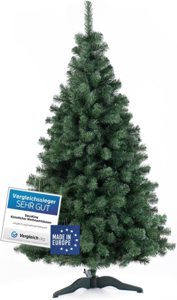 Künstlicher Weihnachtsbaum 220 cm Grün Tannenbaum Christbaum Tanne Unecht Weihnachtsdeko DecoKing Lena