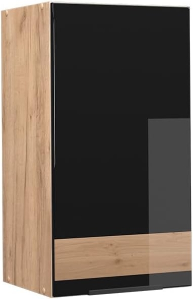 Hängeschrank Fame-Line Schwarz Eiche hochglanz 40 cm Vicco