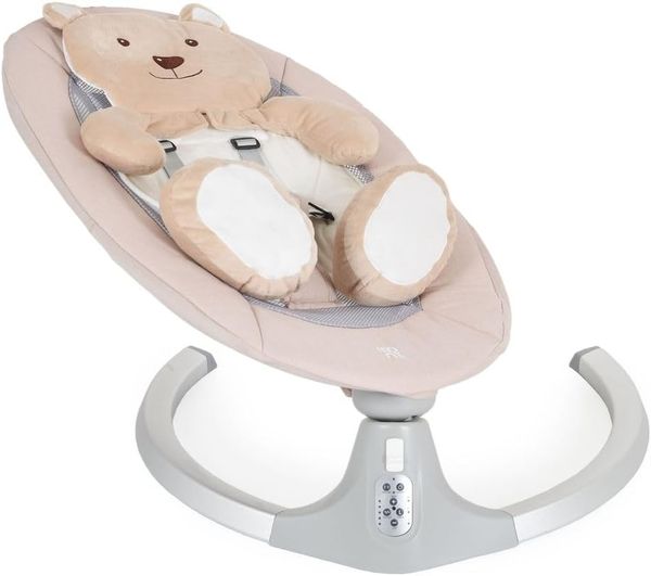 Moni Babywippe elektrische Ari Bär Melodien, Fernbedienung, Teddy-Bär Pad, Timer beige Bild 5