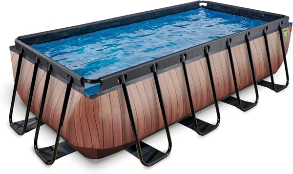 Exit Stahlrahmen Aufstellpool | Braun | Inkl. Sandfilterpumpe