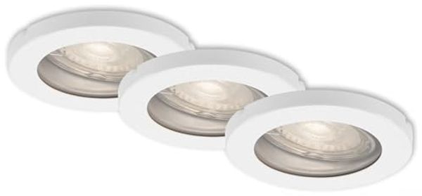 Di-Ka LED Einbauleuchte Kowali 3er Set weiß Ø 8,5 cm 4,7W, warmweiß