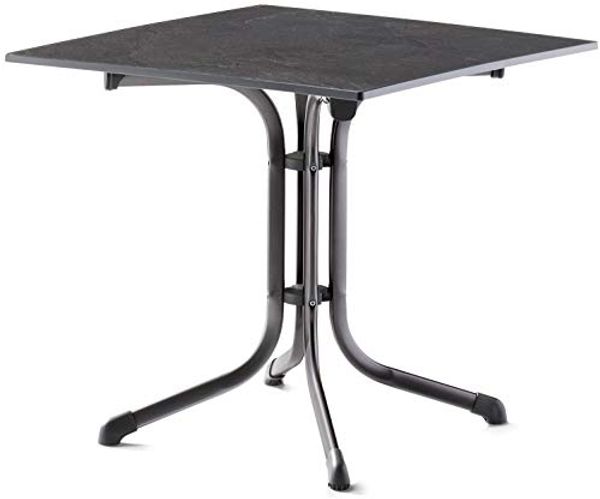 Sieger Boulevard-Klapptisch Boulevard-Klapptisch klappbar, Stahl Eisengrau 80 x 73 x 80 cm