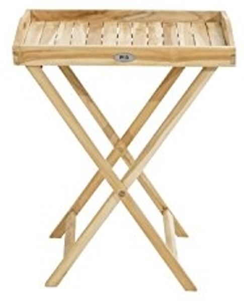 Tabletttisch - Eco-Teak Natur - 60 x 74 x 45 cm (BxHxT)
