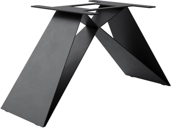 V-Gestell Flachstahl Metall Schwarz für Ausziehtische von 180-300 cm