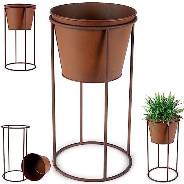 Vilde Übertopf/Umhüllung für Blumentopf auf Metallständer 44 cm