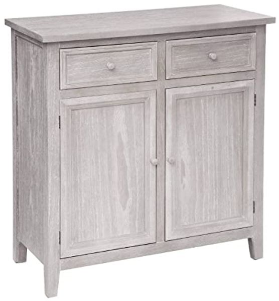 Atmosphera JJ1026 Kommode und Schublade, Beige, H 85 cm, Grau