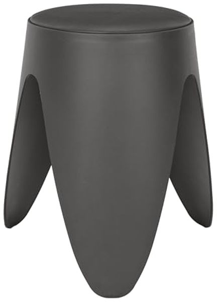 HOME DECO FACTORY, HD0294, Eve Grey Hocker, Les P'Tits Prix, Zeitgenössisch, Möbel, Sitz, Bank und Hocker, 30 x 46 x 30 cm, Sitzhöhe 46 cm, Grau