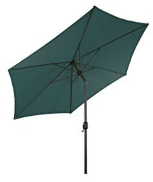 XXL Alu Sonnenschirm Ø 3 m Kurbelschirm Garten Balkon Terrasse knickbar grün
