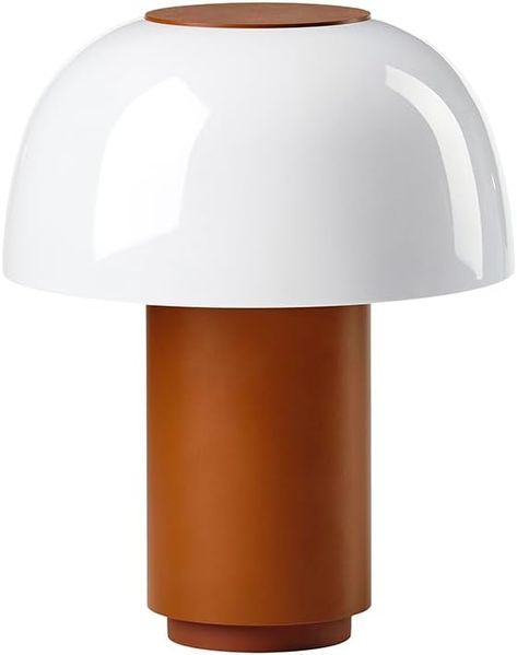 Lampe LED Zone Erntemond Ø18xH22cm Terracotta/Hvid 1 stk