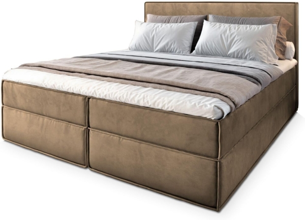 Masseno Boxbett PELLIO 160x200 cm mit Bonell Matratze und Topper
