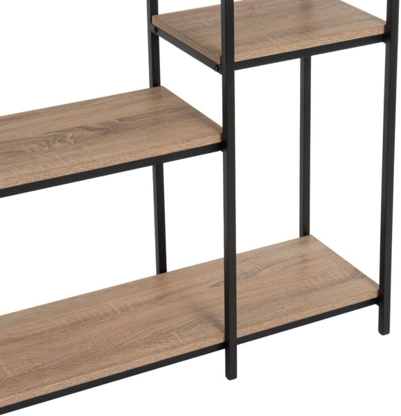 Bodenregal mit 4 Böden aus PB und Metall in Natur und Schwarz Bild 5