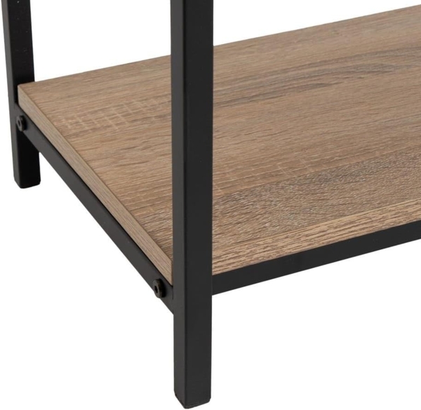 Bodenregal mit 4 Böden aus PB und Metall in Natur und Schwarz Bild 2