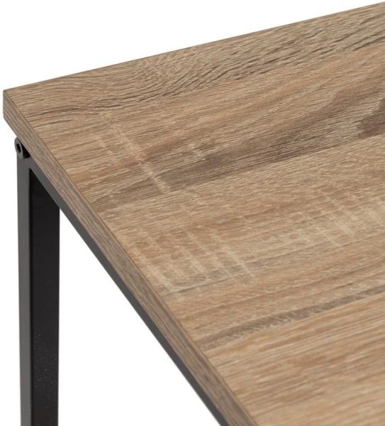 Bodenregal mit 4 Böden aus PB und Metall in Natur und Schwarz Bild 3