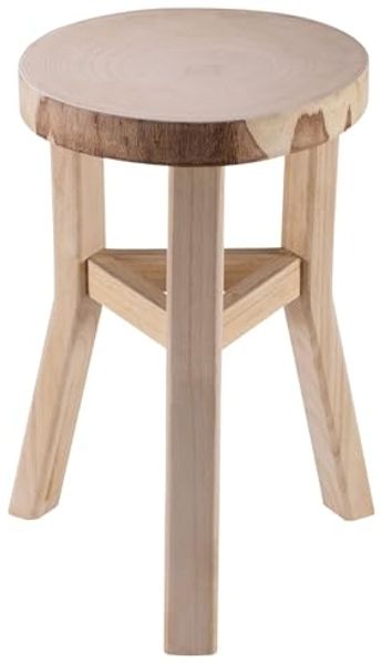 CARO-Möbel Sitzhocker ZAHORA, Sitzhocker Deko Hocker Blumenhocker Paulownia Holz Beistell gölt natur