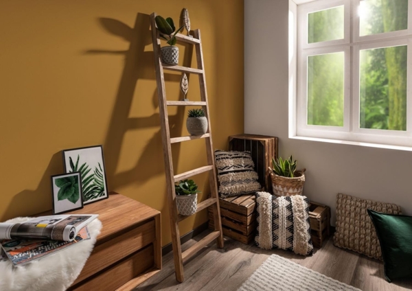 Massivmoebel24 Dekoleiter (1 St, Dekoleiter Teak 50x5x180 natur unbehandelt BASSANO #134) Bild 7